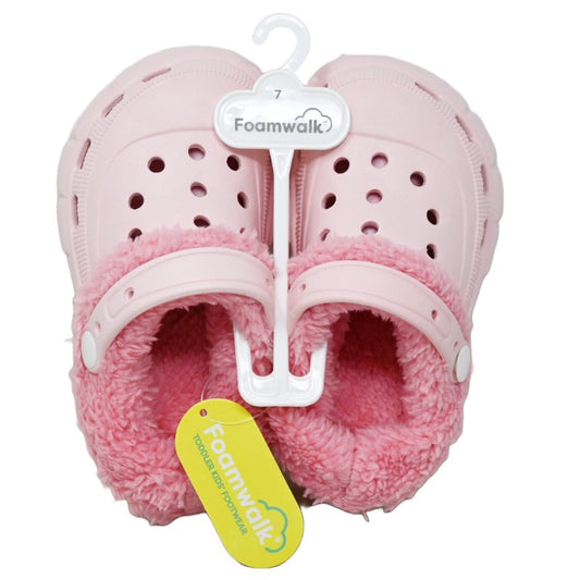 TODDLER GIRLS BLUSH PLATFORM EVA wFUR FOAMWALK 4-ASST SIZE C/P 20