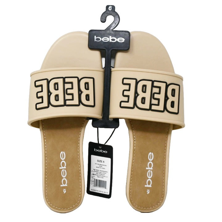 WOMEN NUDE FASHION SANDAL wRUBBER BEBE LOGO 6-ASST SIZE C/P 12