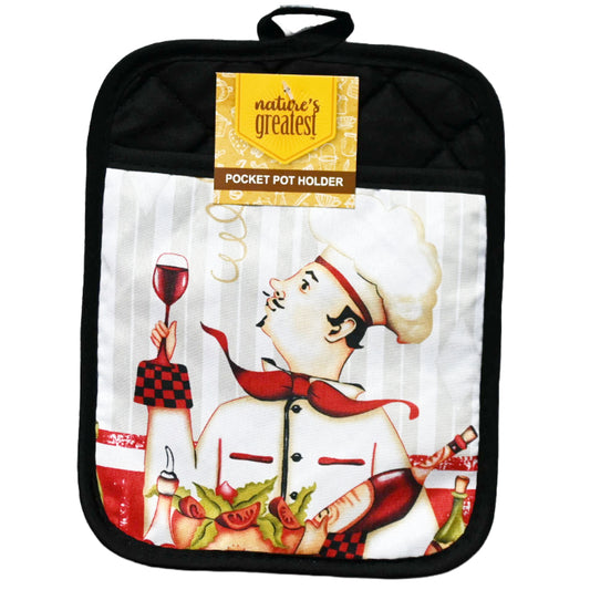 Chef Printed Pocket Pot Holder C/P 72