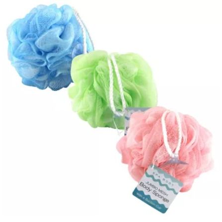JUMBO MESH BODY SPONGE W/SUCTION CUP C/P 72