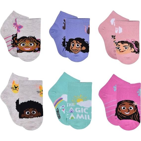 6pk 2T-4T ENCANTO MAGIC OF FAMILY QTR SOCKS C/P 24