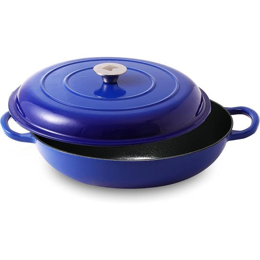 3.8qt KLEE BLUE CASSEROLE DISH W/LID C/P 2
