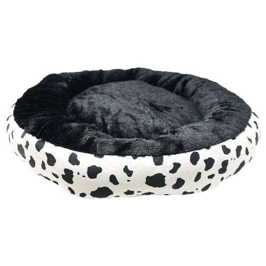 21.5"RND DALMATIAN PRINTED PET BED C/P 12