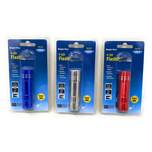 9-LED ALUMINUM FLASHLIGHT C/P 48