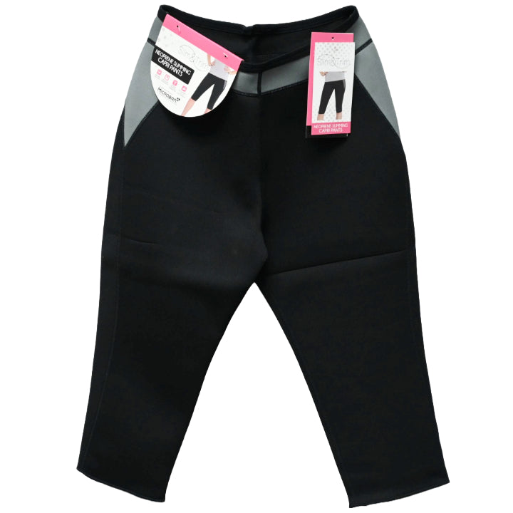 MED. BLK/GRY WOMEN NEOPRENE CAPRI (FLAT PACKED) C/P 12
