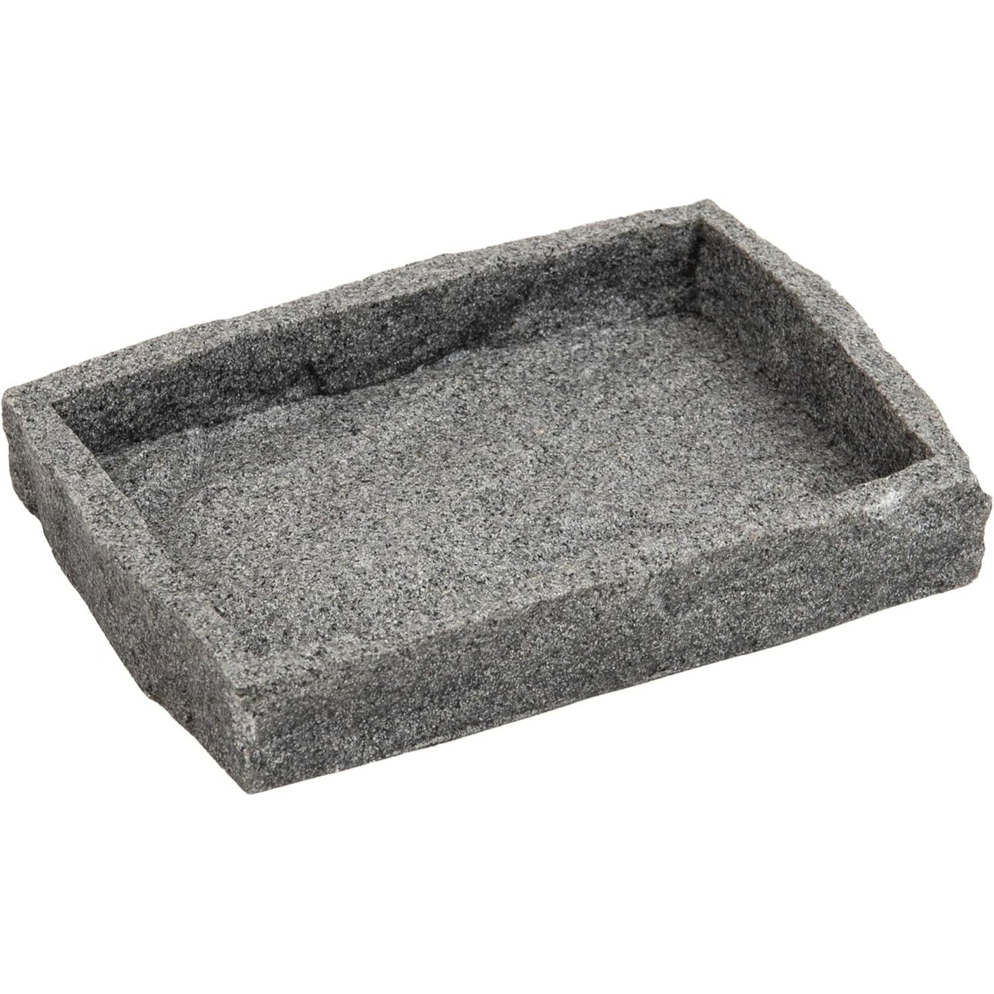 RESIN GREY CONCRETE LOOK SOAP DISH C/P 24