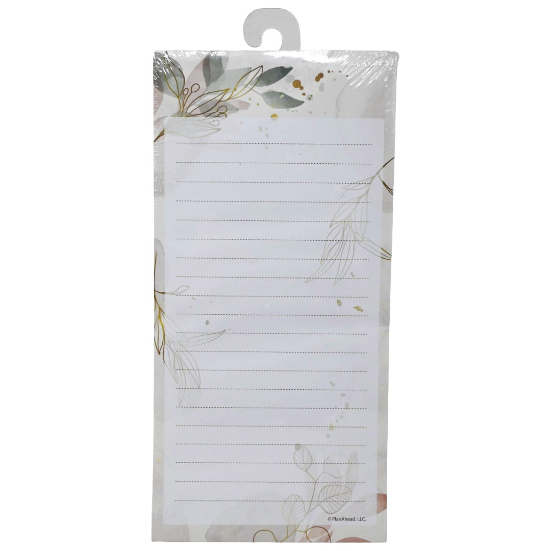 NOTEPAD W/MAGNETIC BACK - BLACK FLORAL C/P 12