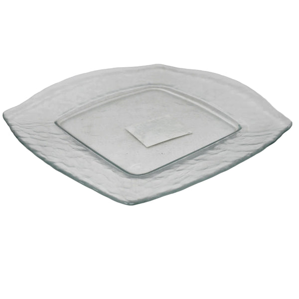 10.5" SQUARE GLASS PLATE C/P 12