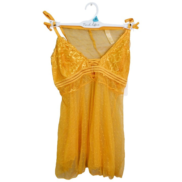 Ylw Plus Lace Babydoll C/P 36 French Affair