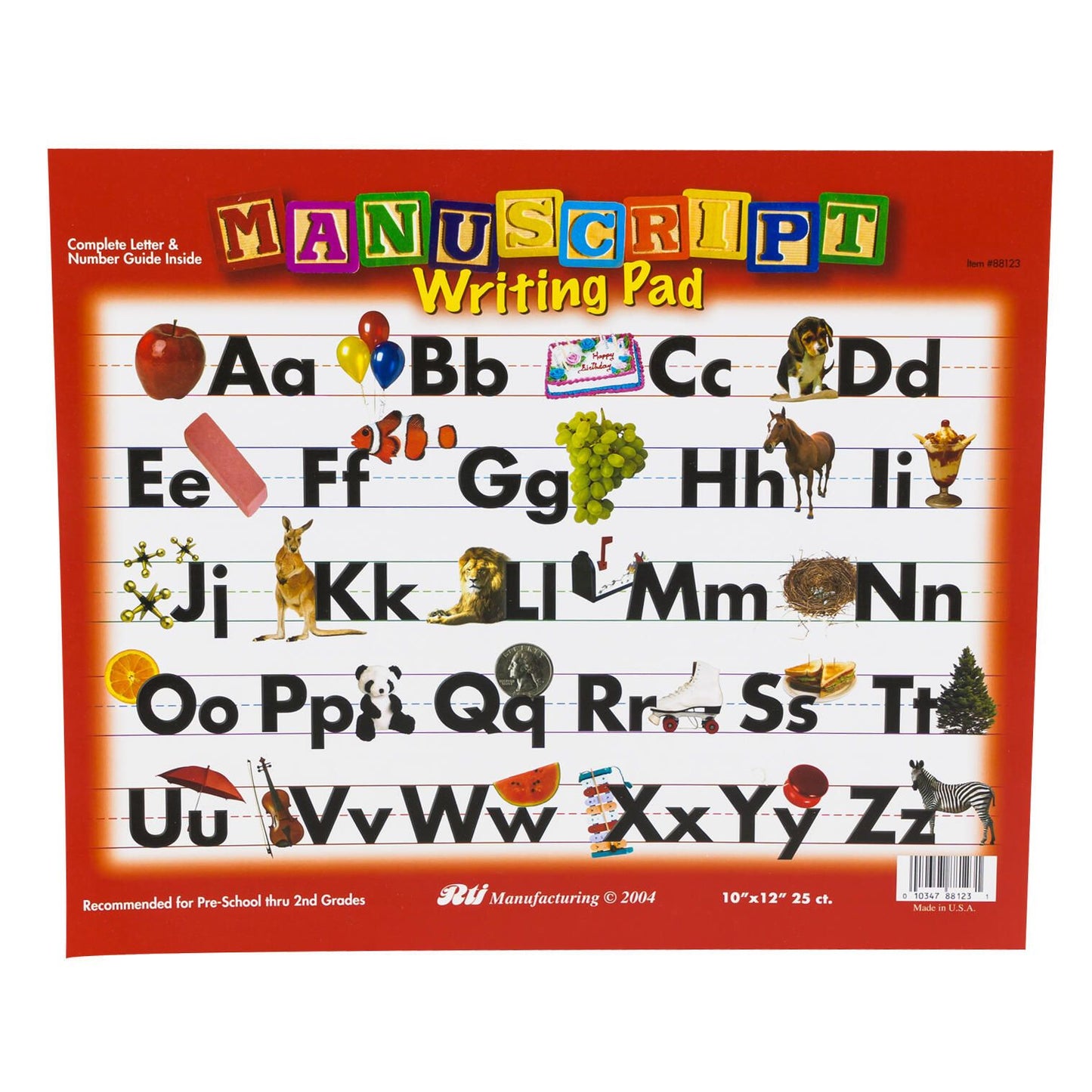 Writing Pad 25 Sheets 10"x12" Manuscript C/P 36