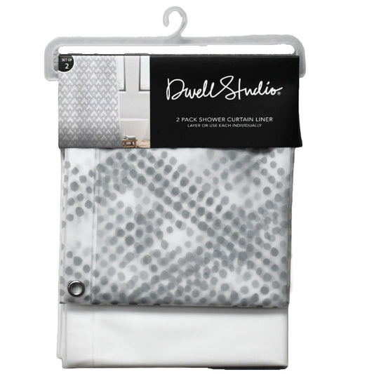 2pc 72" x 72" PEVA Shower Liner wMetal Grommets and Weighed Magnetic Hem C/P 12