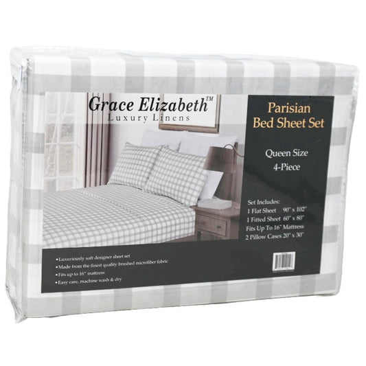 4pc Sheet Set Striped C/P 10
