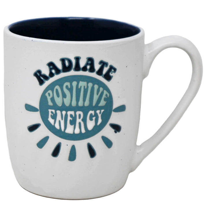 18oz SPECKLE BLUE POSITIVE ENERGY MUG C/P 24