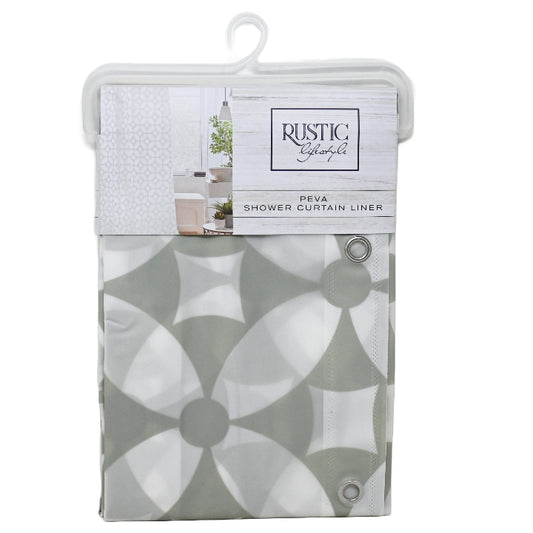70" X 72" LIGHT GRAY PEVA SHOWER CURTAIN C/P 12