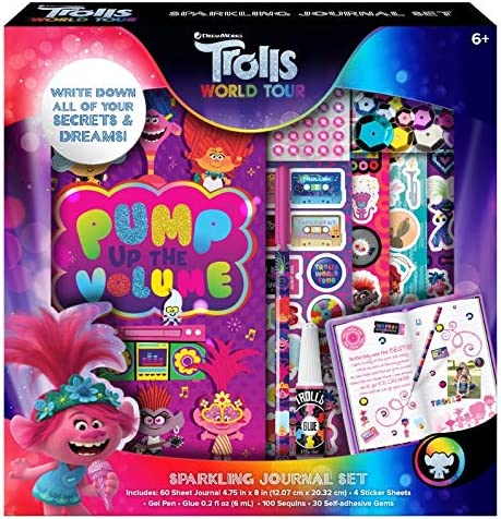 TROLLS WORLD TOUR SPARKLING JOURNAL SET C/P 12