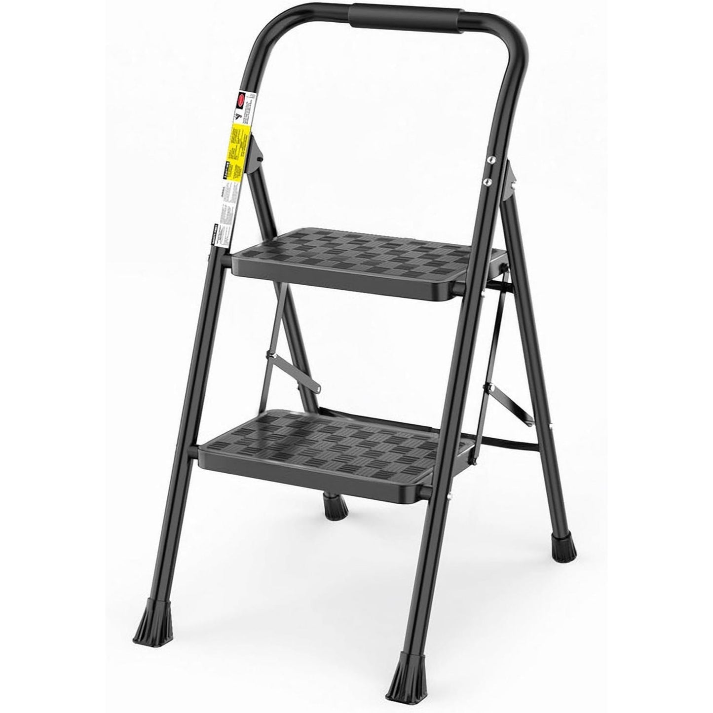 Black 2-Step Ladder Folding Stool w/Grip Handle (No UPC) Soctone C/P 1