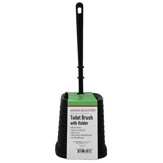 BROWN PREMIUM WICKER TOILET BRUSH SET C/P 6