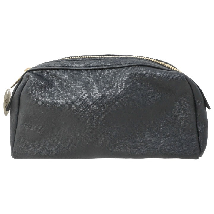 Black Arched Pouch Zip Bag C/P 24 Eccolo