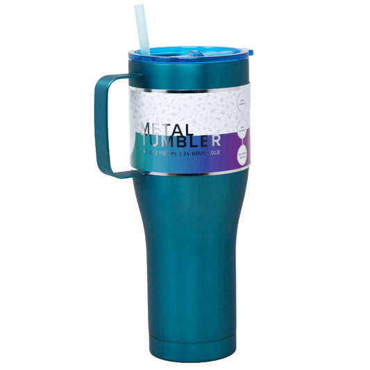 40oz MULTI-NAVY CHANDRA S.STEEL DBL WALL WATER BOTTLE C/P 12