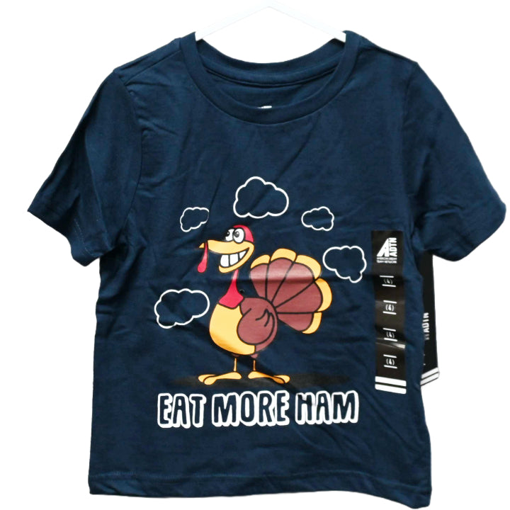 BOYS SIZE 4-7 EAT MORE HAM T-SHIRT C/P 24