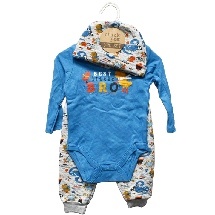 3pc DINO BLUE JOGGER SET - QUILTED C/P 48