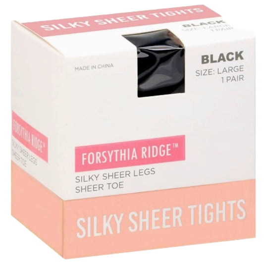 1pk LRG LADIES BLACK SHEER TIGHTS C/P 36
