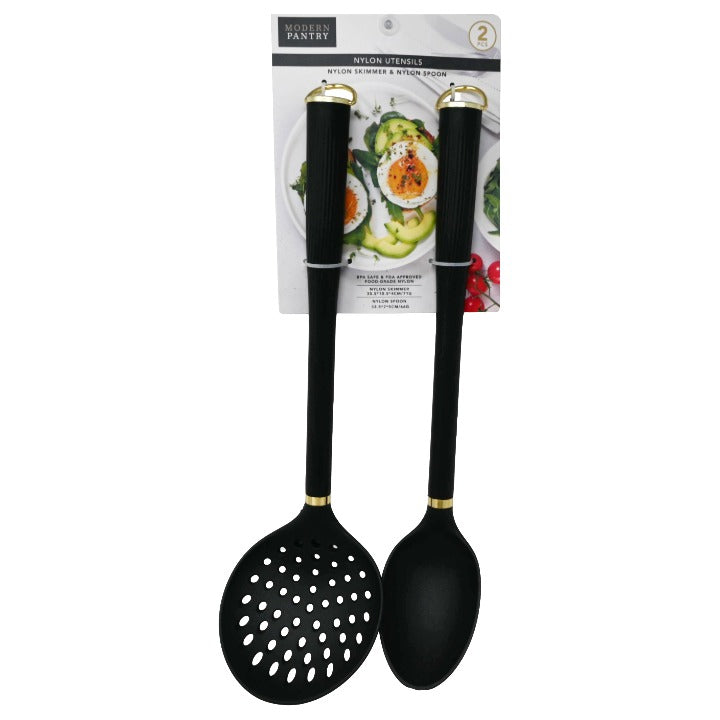 2pc Blk Skimmer & Spoon C/P 72