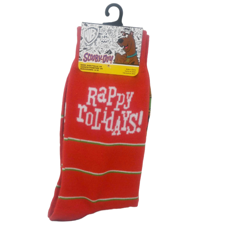 1pk MEN SCOOBY DOO ROLIDAYS SOCKS SIZE 10-13 C/P 60