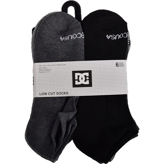 6pk DC MENS OVERSIZED LOGO HC LOW CUT SOCKS SIZE 10-13 C/P 60