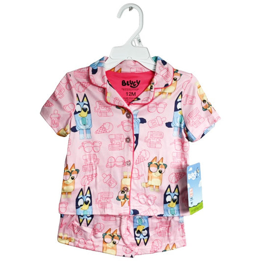 Fun Time Sz 12M,18M,24M 2pc Pajama Set Sleepwear C/P 6 Bluey