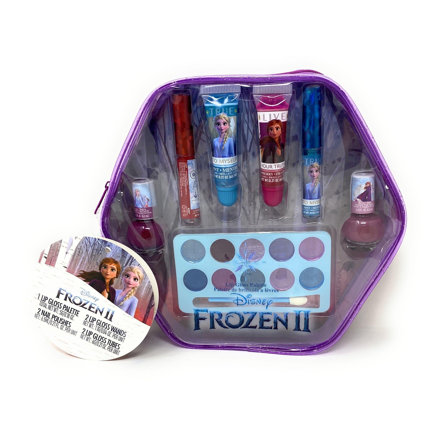 FROZEN 2 HEXAGON ZIPPER PVC BEAUTY SET C/P 12