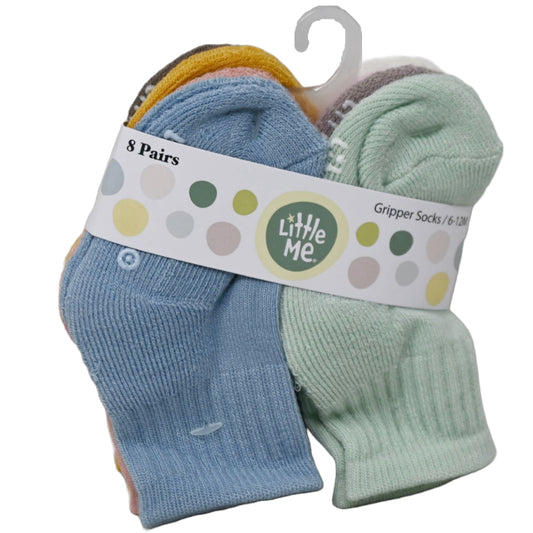 Little Me 8PK HALF CUSHION  MULTI TODDLER 6-12M 12-24M C/P 36