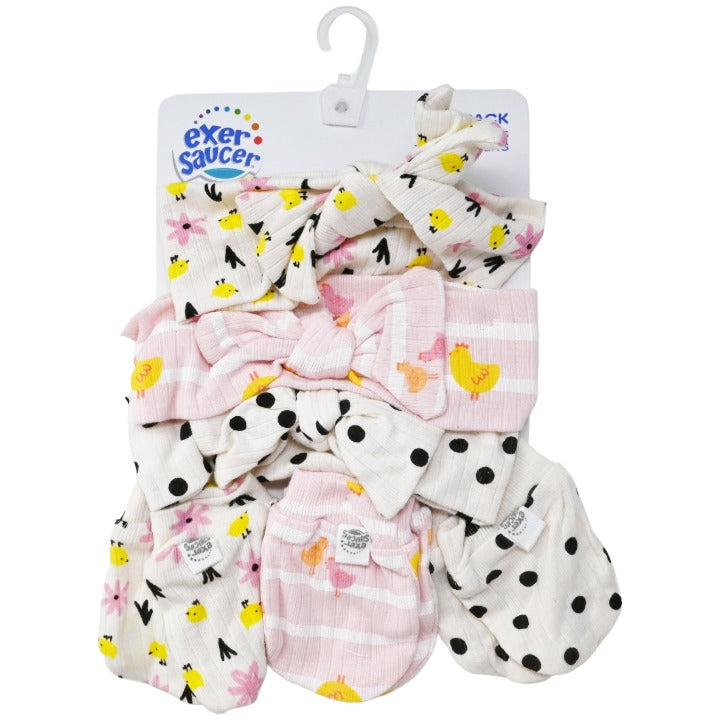 6pc Ivo Multi Headbands Mittens Set C/P 24 Exersaucer