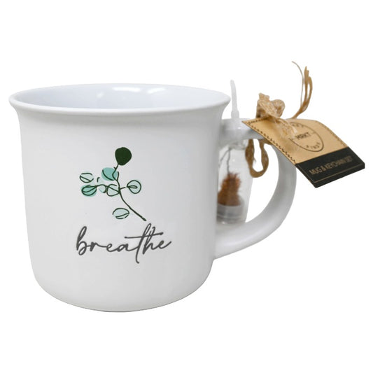 Breathe Mug with Succulent Key Chain C/P 24