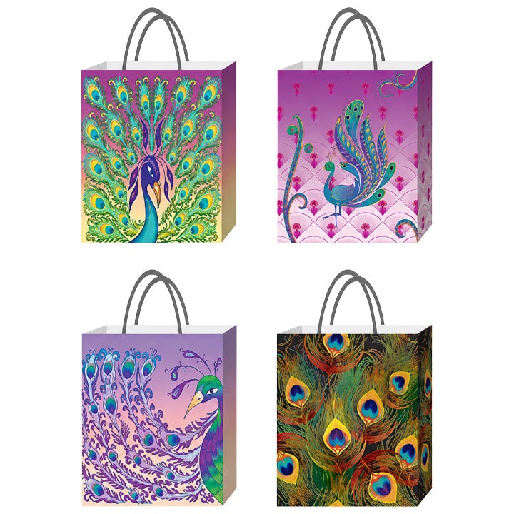4 Asst XL Peacock Bag   C/P 120