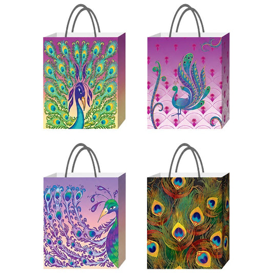 4 Asst XL Peacock Bag   C/P 120