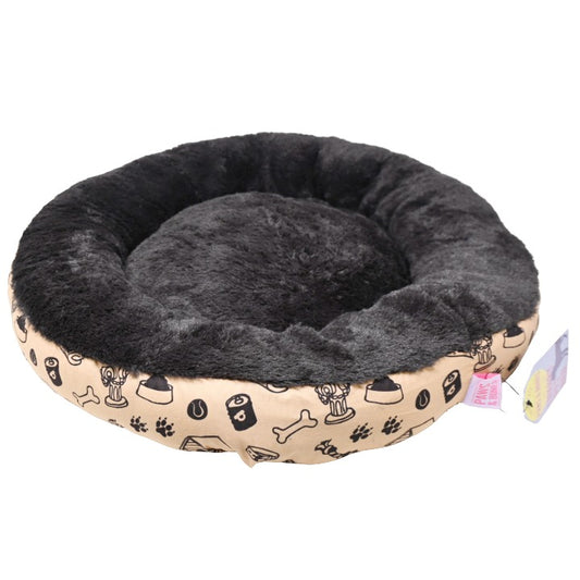 21.5"RND PRINTED PET BED C/P 12