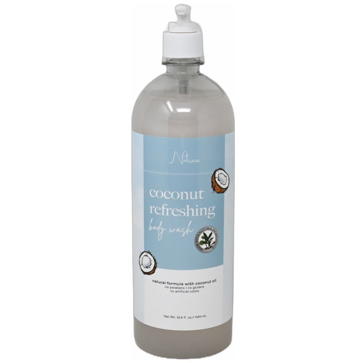 33.8oz NATRAVE COCONUT BODY WASH C/P 6