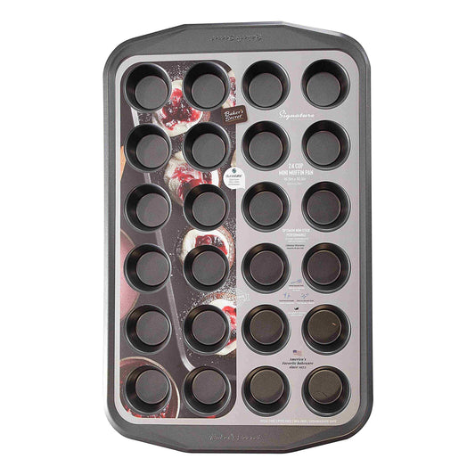 Baker's Secret 24 cup Mini Cupcake Pan, Signature Collection C/P 6