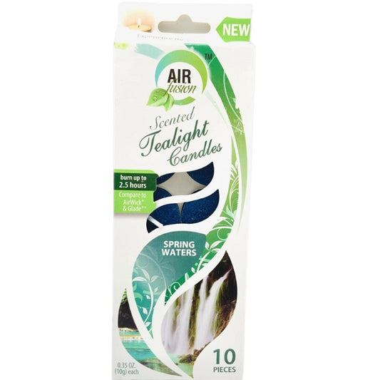 10pk "AS IS" SCENTED TEALIGHT CANDLE-SPRING WATER C/P 12