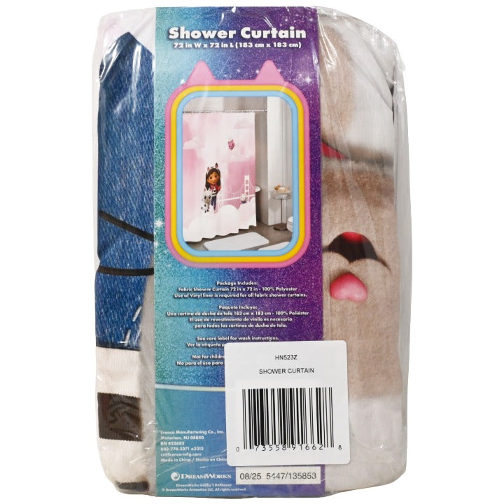 Gabbys Purrific Shower Curtain C/P 12 Dreamworks