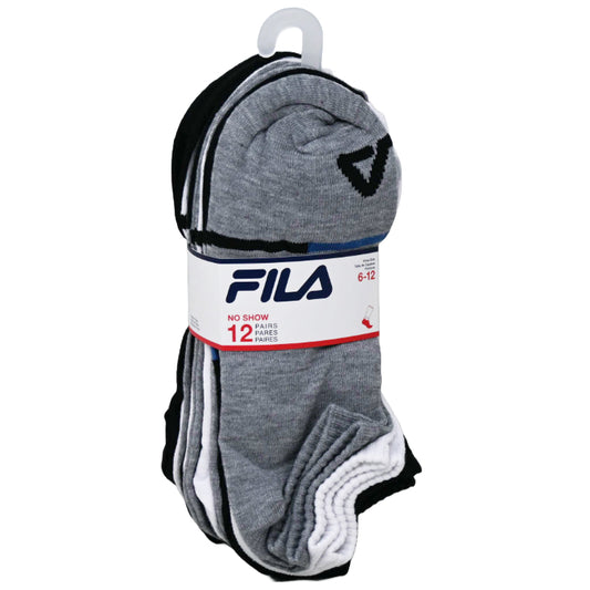 12pk MEN FILA DBL STRIPE NS SOCKS SIZE 10-13 C/P 60