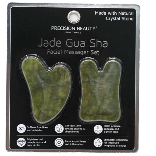 2pc JADE GUA SHA FACIAL MASSAGER SET C/P 18
