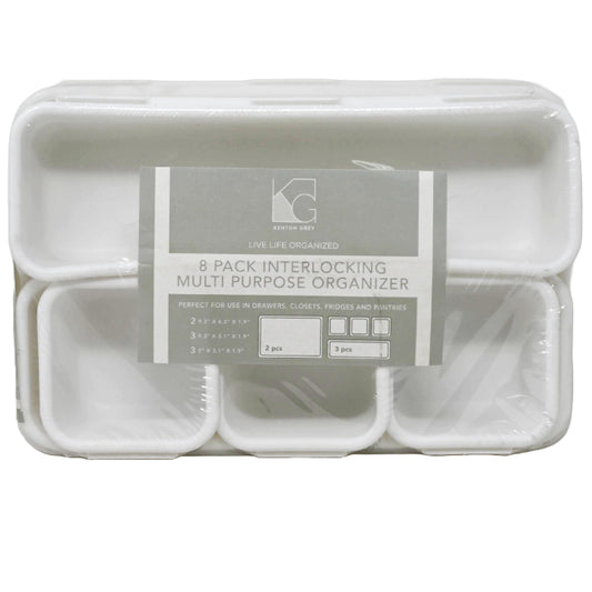 8pk WHITE DRAWER ORGANIZER C/P 12