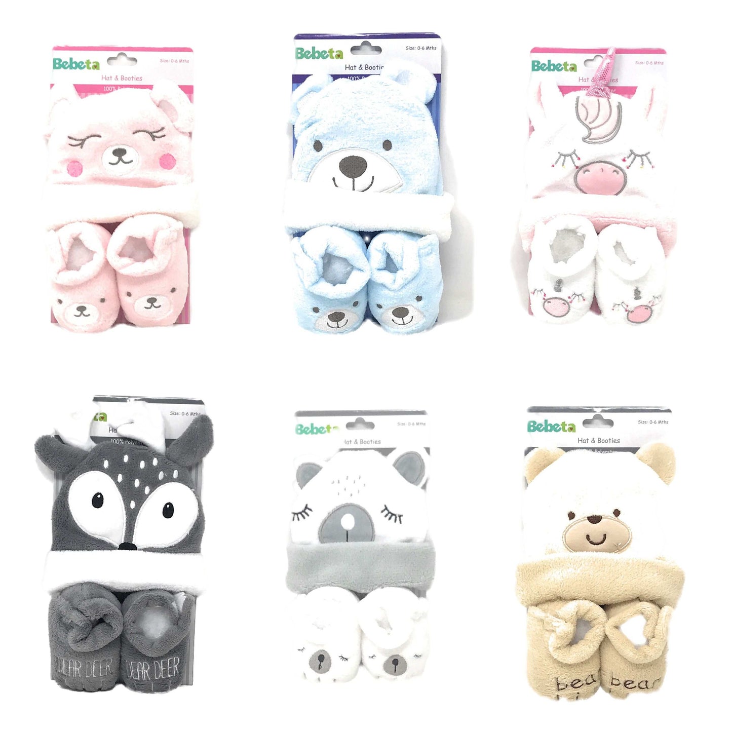 BABY BOOTIES, 4 ASST STYLES C/P 12