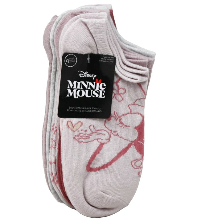 9pk OH MINNIE MOUSE NS SOCKS SIZE 9-11 C/P 60