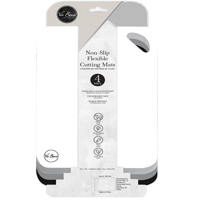 4pk 11"x7" ASST NON-SLIP FLEX CUTTING MATS C/P 24