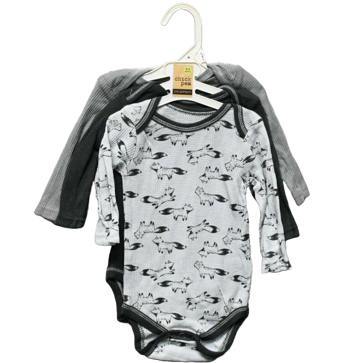 3pk FOX BODYSUITS - THERMAL C/P 48