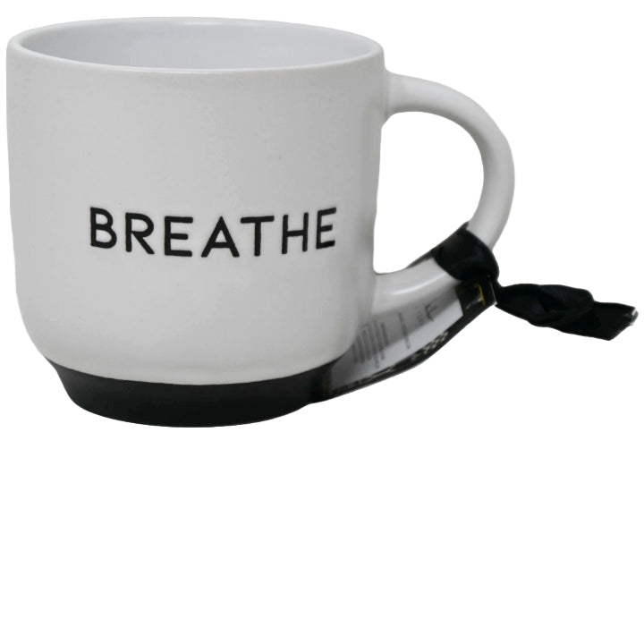 Matte Mug wDebossed "Breathe" on Outside wContrast Foot Nicole Miller C/P 36