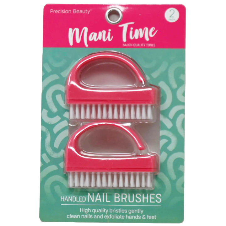 2pk PINK HANDLE NAIL BRUSH C/P 72